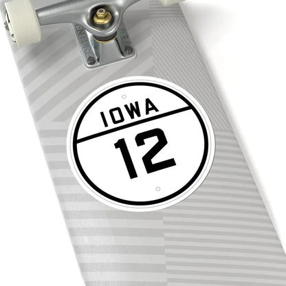 Iowa 12 1926 (Iowa) (Road Sign) STICKER Vinyl Kiss-Cut Decal - The Sticker Space