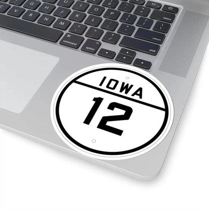 Iowa 12 1926 (Iowa) (Road Sign) STICKER Vinyl Kiss-Cut Decal - The Sticker Space