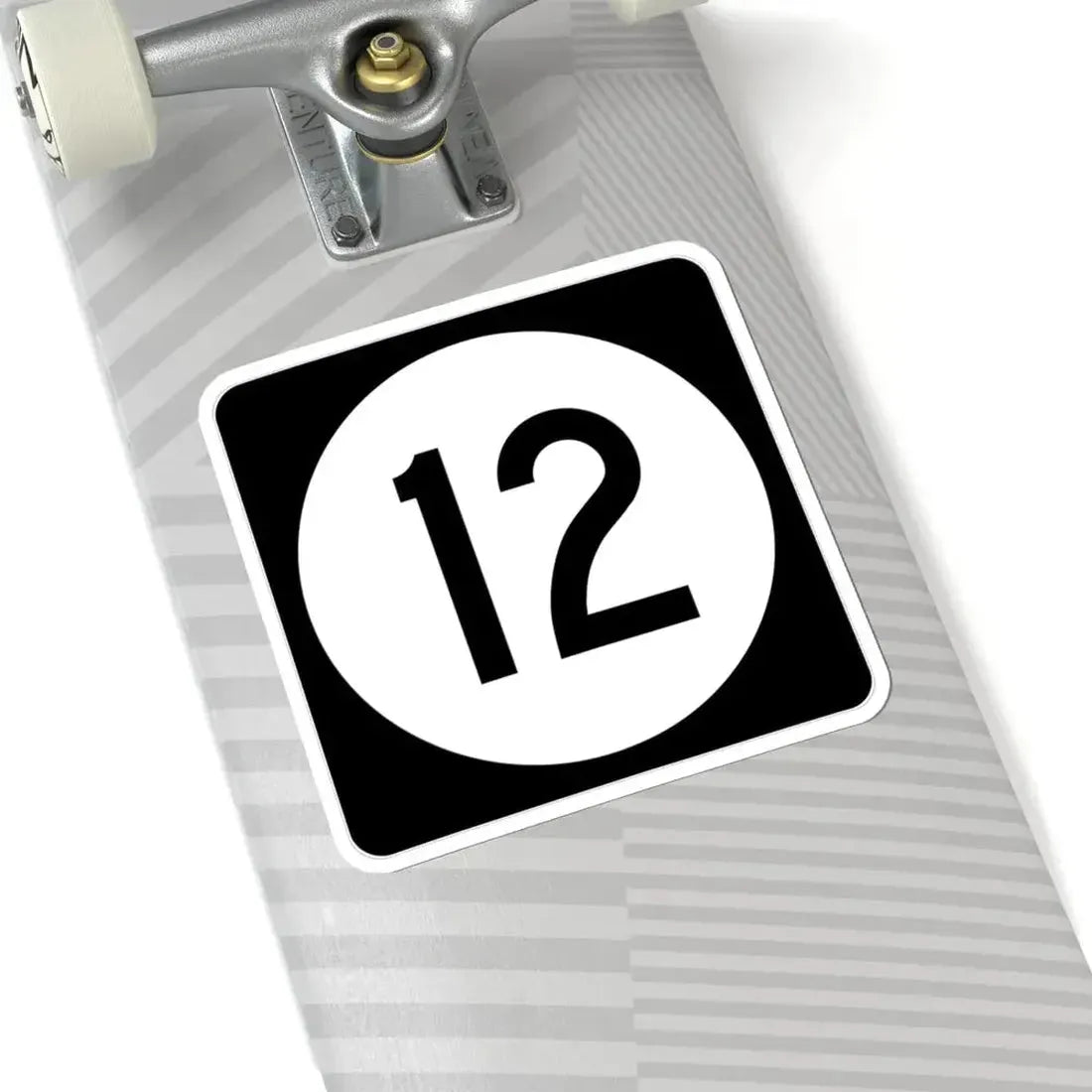 Iowa 12 (Iowa) (Road Sign) STICKER Vinyl Kiss-Cut Decal - The Sticker Space