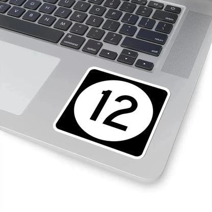 Iowa 12 (Iowa) (Road Sign) STICKER Vinyl Kiss-Cut Decal - The Sticker Space