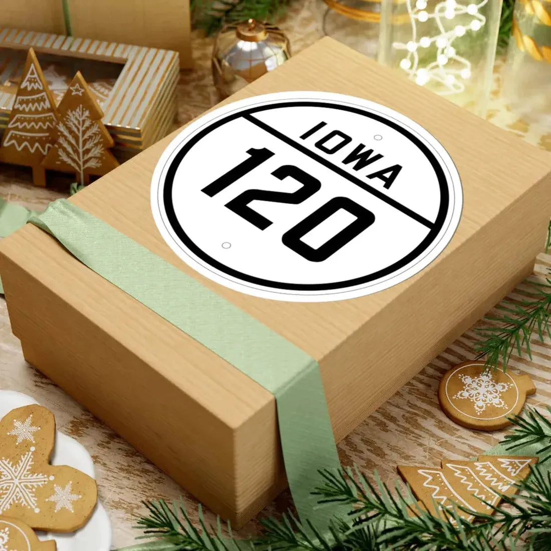 Iowa 120 1926 (Iowa) (Road Sign) STICKER Vinyl Kiss-Cut Decal - The Sticker Space