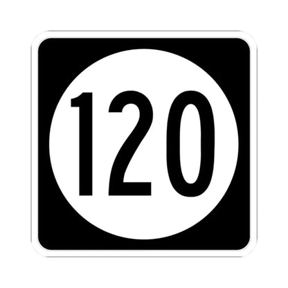 Iowa 120 (Iowa) (Road Sign) STICKER Vinyl Kiss-Cut Decal 2 Inch White - The Sticker Space