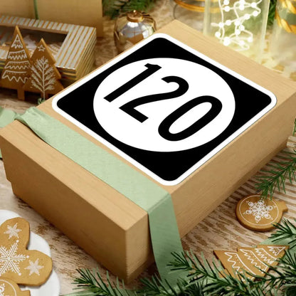 Iowa 120 (Iowa) (Road Sign) STICKER Vinyl Kiss-Cut Decal - The Sticker Space