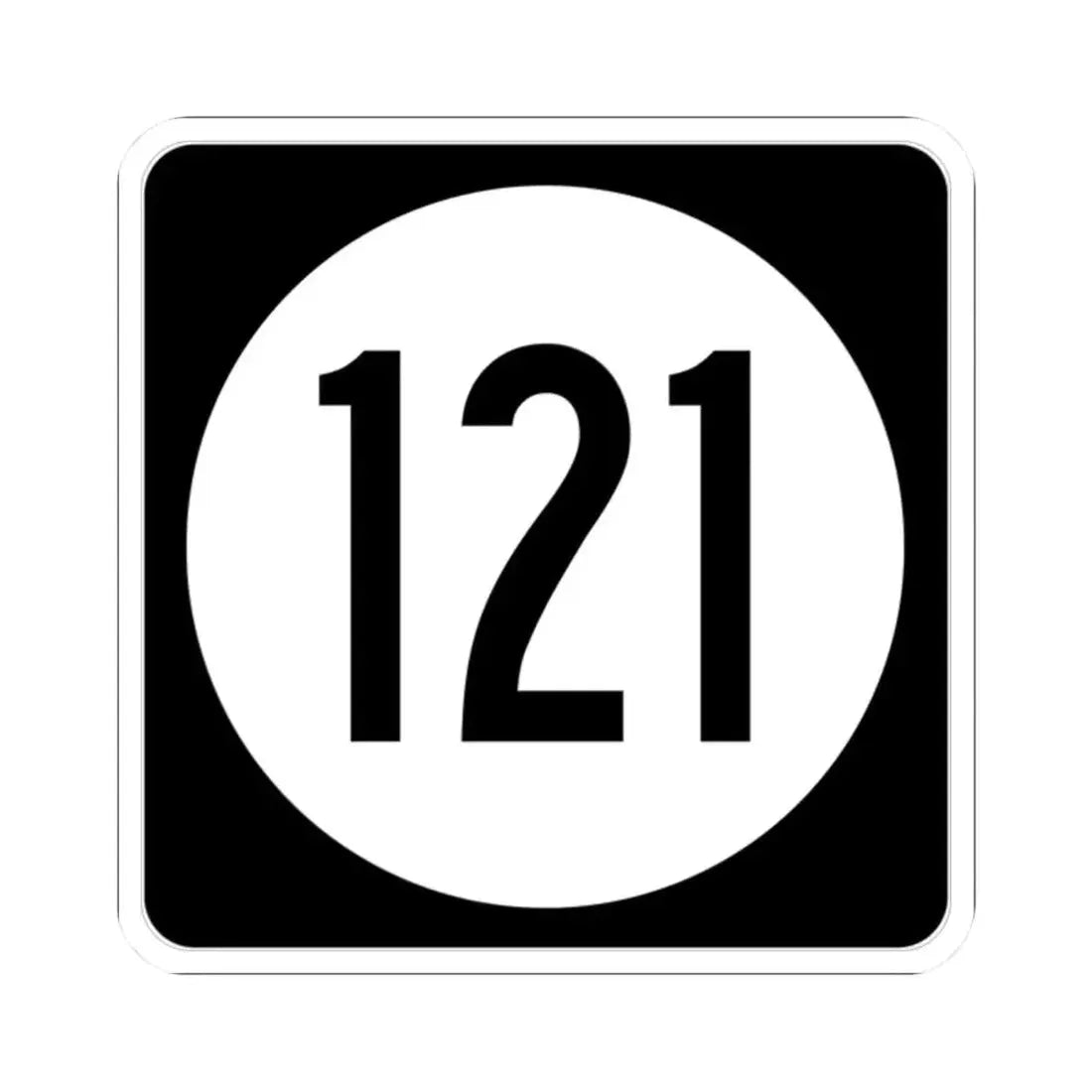 Iowa 121 (Iowa) (Road Sign) STICKER Vinyl Kiss-Cut Decal 2 Inch White - The Sticker Space