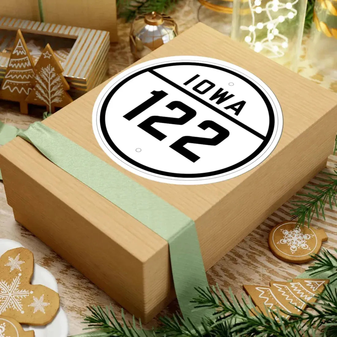 Iowa 122 1926 (Iowa) (Road Sign) STICKER Vinyl Kiss-Cut Decal - The Sticker Space