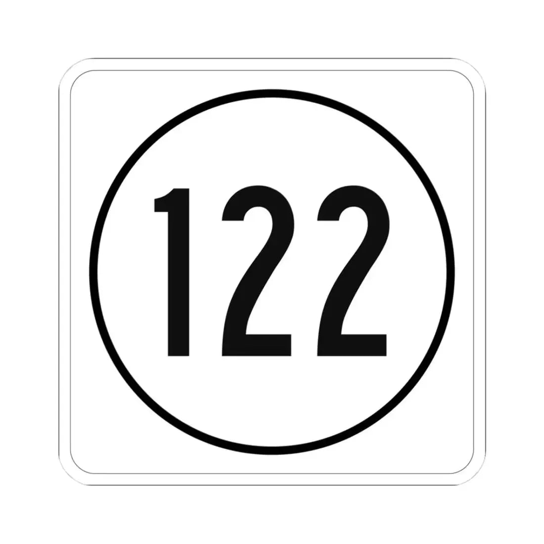 Iowa 122 1948 (Iowa) (Road Sign) STICKER Vinyl Kiss-Cut Decal 3 Inch White - The Sticker Space