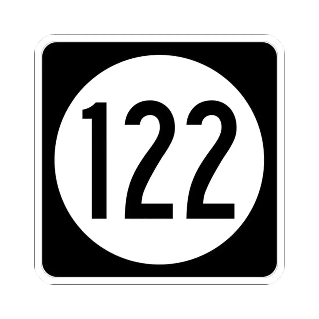 Iowa 122 (Iowa) (Road Sign) STICKER Vinyl Kiss-Cut Decal 2 Inch White - The Sticker Space