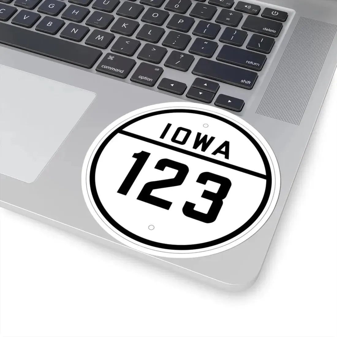 Iowa 123 1926 (Iowa) (Road Sign) STICKER Vinyl Kiss-Cut Decal - The Sticker Space