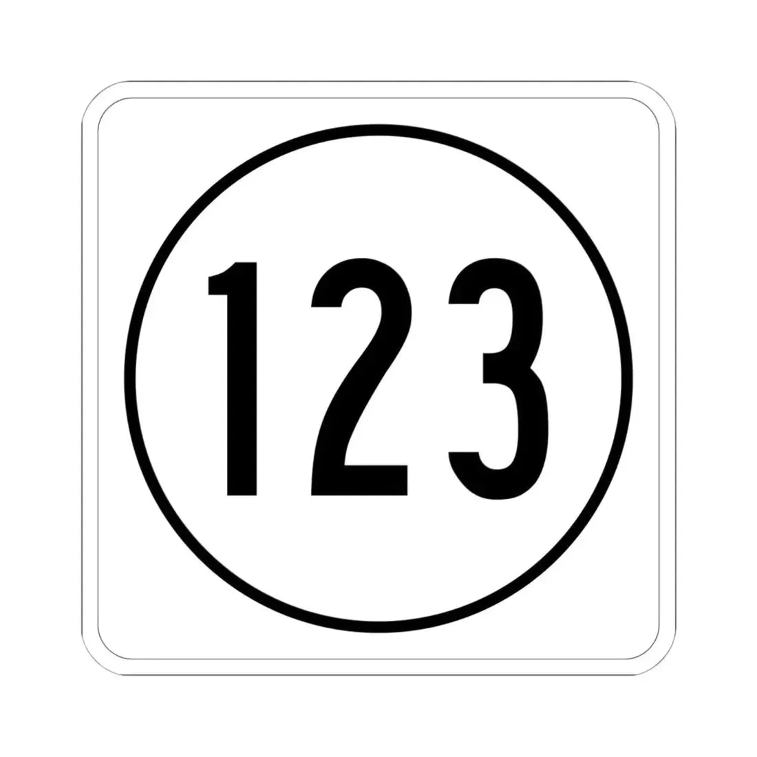 Iowa 123 1948 (Iowa) (Road Sign) STICKER Vinyl Kiss-Cut Decal 6 Inch White - The Sticker Space