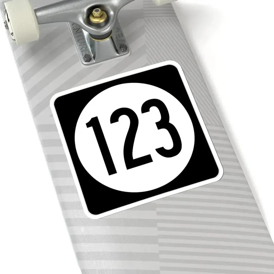 Iowa 123 (Iowa) (Road Sign) STICKER Vinyl Kiss-Cut Decal - The Sticker Space