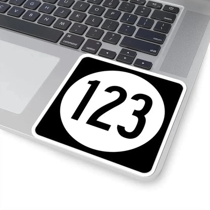 Iowa 123 (Iowa) (Road Sign) STICKER Vinyl Kiss-Cut Decal - The Sticker Space