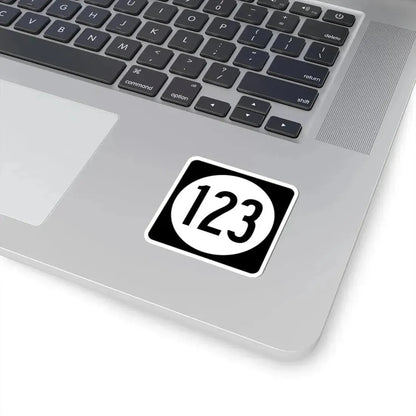 Iowa 123 (Iowa) (Road Sign) STICKER Vinyl Kiss-Cut Decal - The Sticker Space