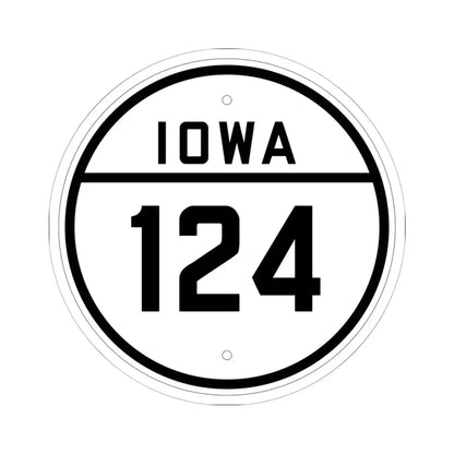 Iowa 124 1926 (Iowa) (Road Sign) STICKER Vinyl Kiss-Cut Decal 6 Inch White - The Sticker Space
