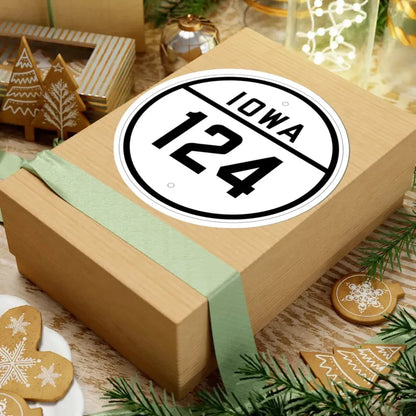 Iowa 124 1926 (Iowa) (Road Sign) STICKER Vinyl Kiss-Cut Decal - The Sticker Space