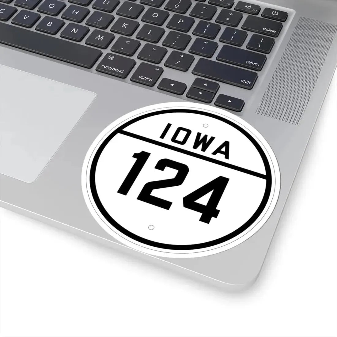 Iowa 124 1926 (Iowa) (Road Sign) STICKER Vinyl Kiss-Cut Decal - The Sticker Space