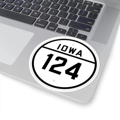 Iowa 124 1926 (Iowa) (Road Sign) STICKER Vinyl Kiss-Cut Decal - The Sticker Space