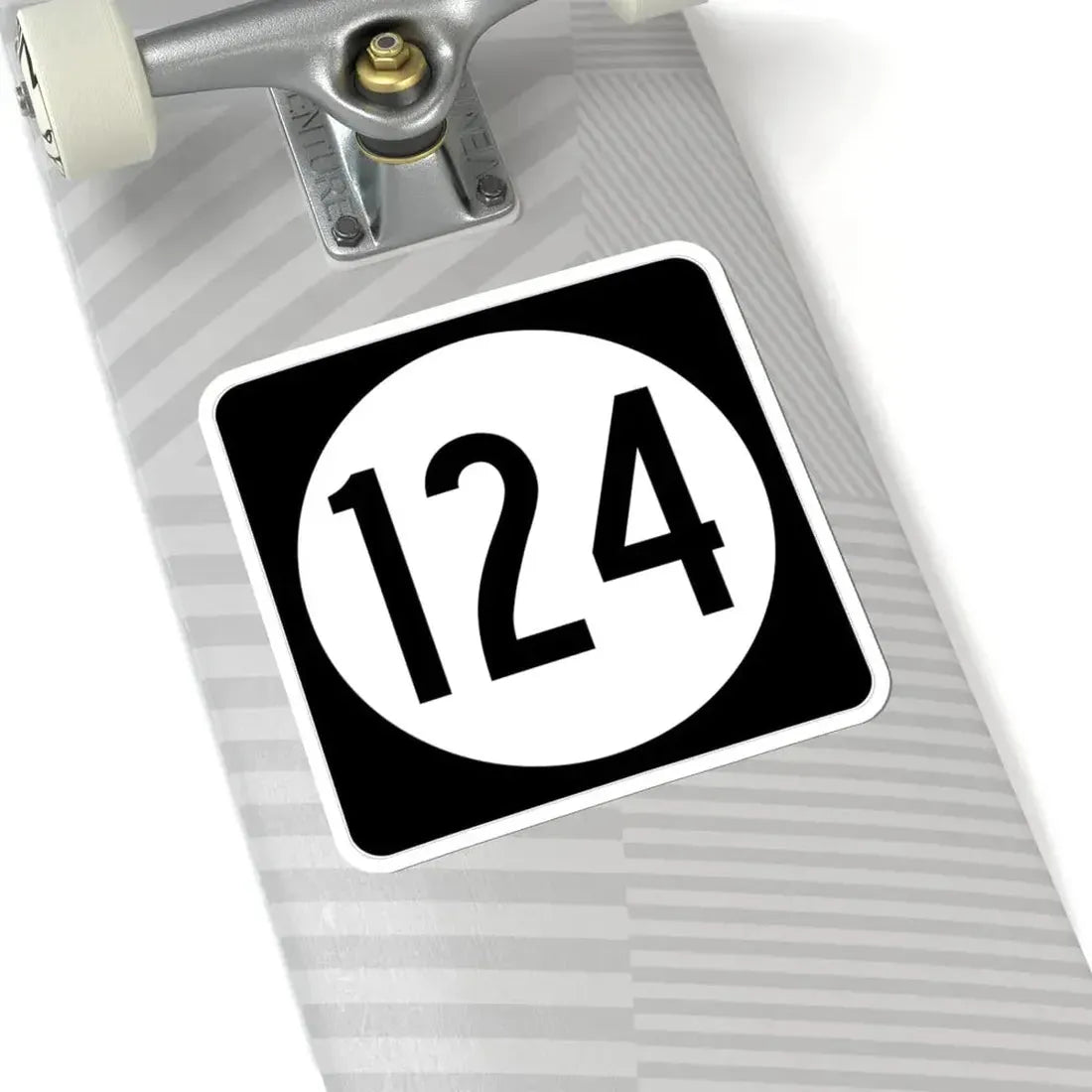 Iowa 124 (Iowa) (Road Sign) STICKER Vinyl Kiss-Cut Decal - The Sticker Space