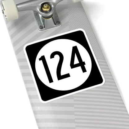 Iowa 124 (Iowa) (Road Sign) STICKER Vinyl Kiss-Cut Decal - The Sticker Space