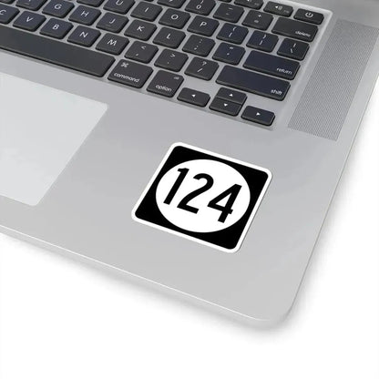 Iowa 124 (Iowa) (Road Sign) STICKER Vinyl Kiss-Cut Decal - The Sticker Space