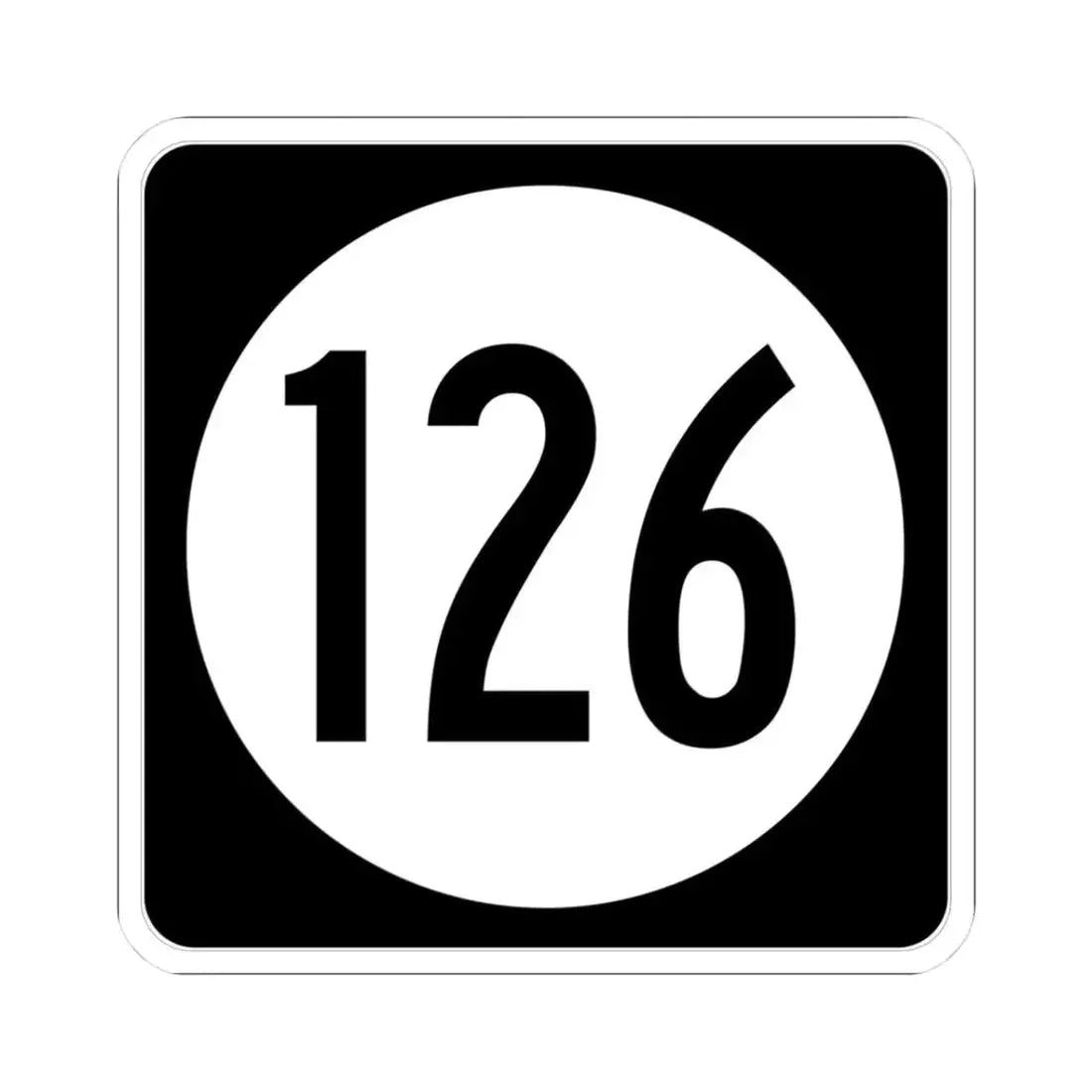 Iowa 126 (Iowa) (Road Sign) STICKER Vinyl Kiss-Cut Decal 3 Inch White - The Sticker Space