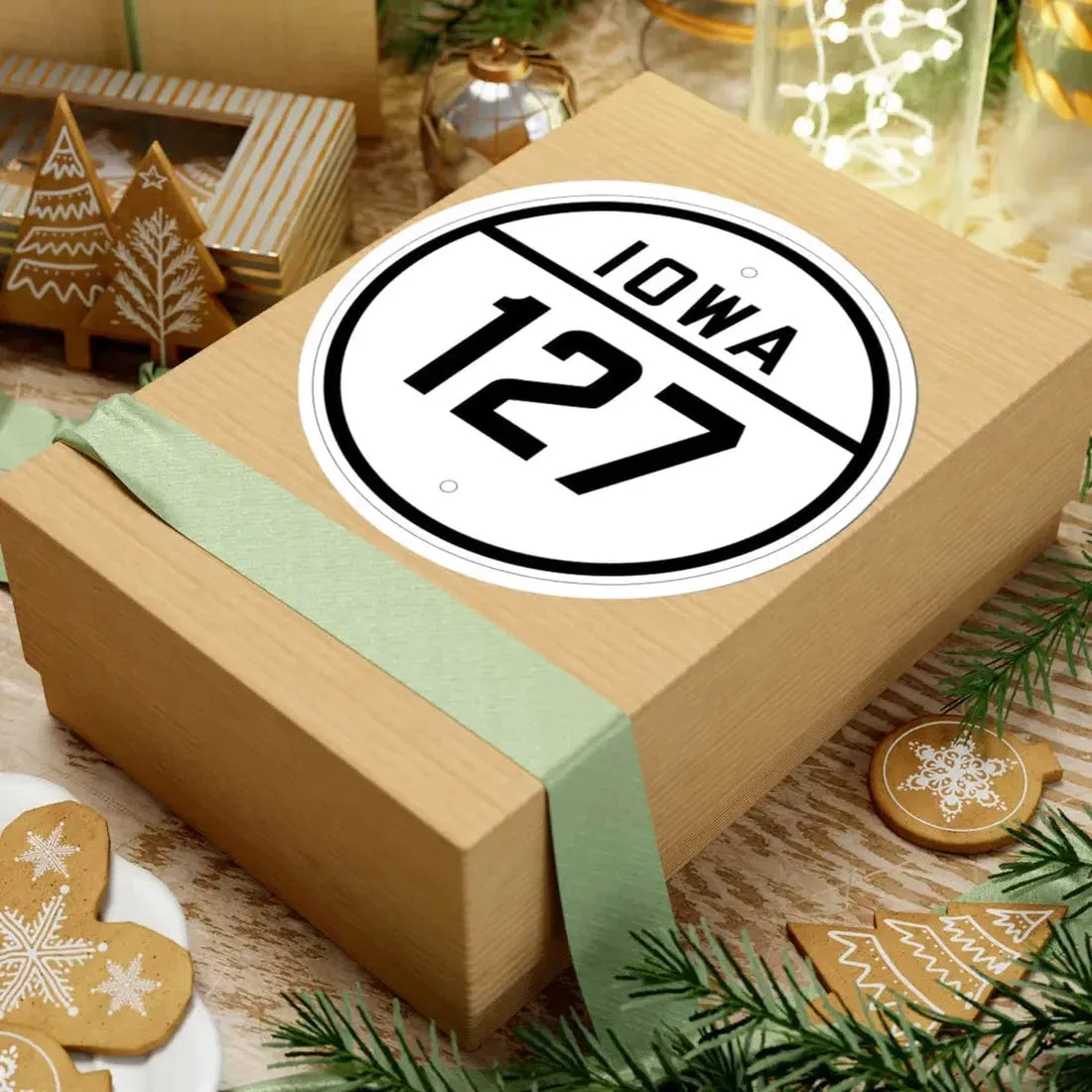 Iowa 127 1926 (Iowa) (Road Sign) STICKER Vinyl Kiss-Cut Decal - The Sticker Space