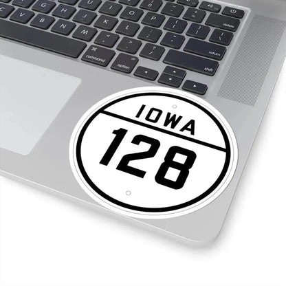 Iowa 128 1926 (Iowa) (Road Sign) STICKER Vinyl Kiss-Cut Decal - The Sticker Space