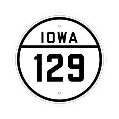 Iowa 129 1926 (Iowa) (Road Sign) STICKER Vinyl Kiss-Cut Decal 2 Inch White - The Sticker Space