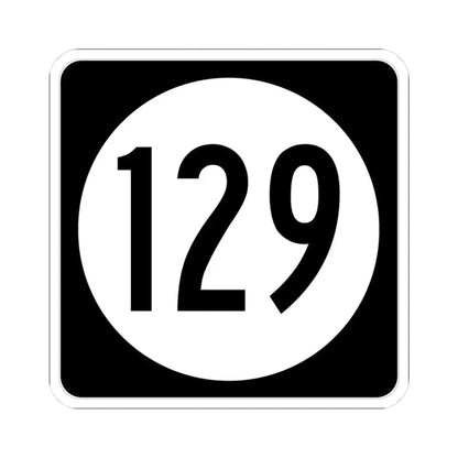 Iowa 129 (Iowa) (Road Sign) STICKER Vinyl Kiss-Cut Decal 3 Inch White - The Sticker Space