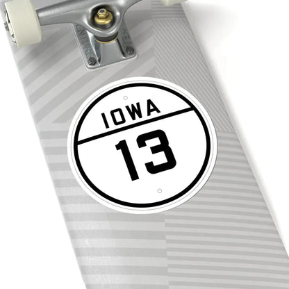Iowa 13 1926 (Iowa) (Road Sign) STICKER Vinyl Kiss-Cut Decal - The Sticker Space