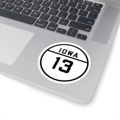 Iowa 13 1926 (Iowa) (Road Sign) STICKER Vinyl Kiss-Cut Decal - The Sticker Space