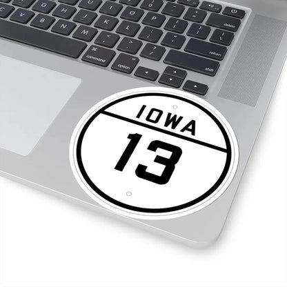 Iowa 13 1926 (Iowa) (Road Sign) STICKER Vinyl Kiss-Cut Decal - The Sticker Space