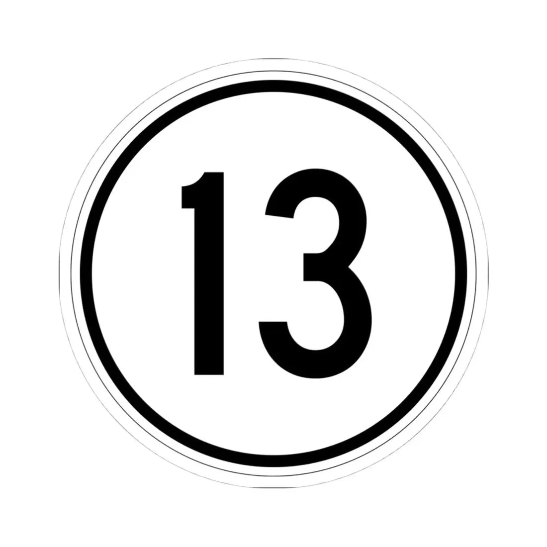 Iowa 13 1950 (Iowa) (Road Sign) STICKER Vinyl Kiss-Cut Decal 4 Inch White - The Sticker Space