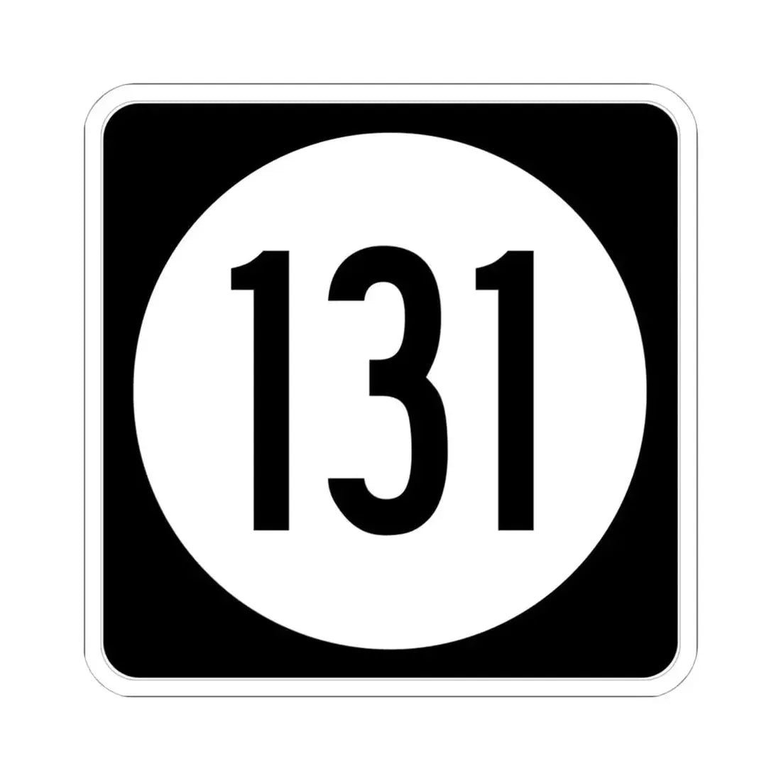 Iowa 131 (Iowa) (Road Sign) STICKER Vinyl Kiss-Cut Decal 6 Inch White - The Sticker Space