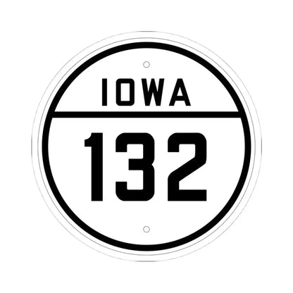 Iowa 132 1926 (Iowa) (Road Sign) STICKER Vinyl Kiss-Cut Decal 4 Inch White - The Sticker Space