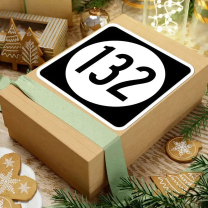 Iowa 132 (Iowa) (Road Sign) STICKER Vinyl Kiss-Cut Decal - The Sticker Space