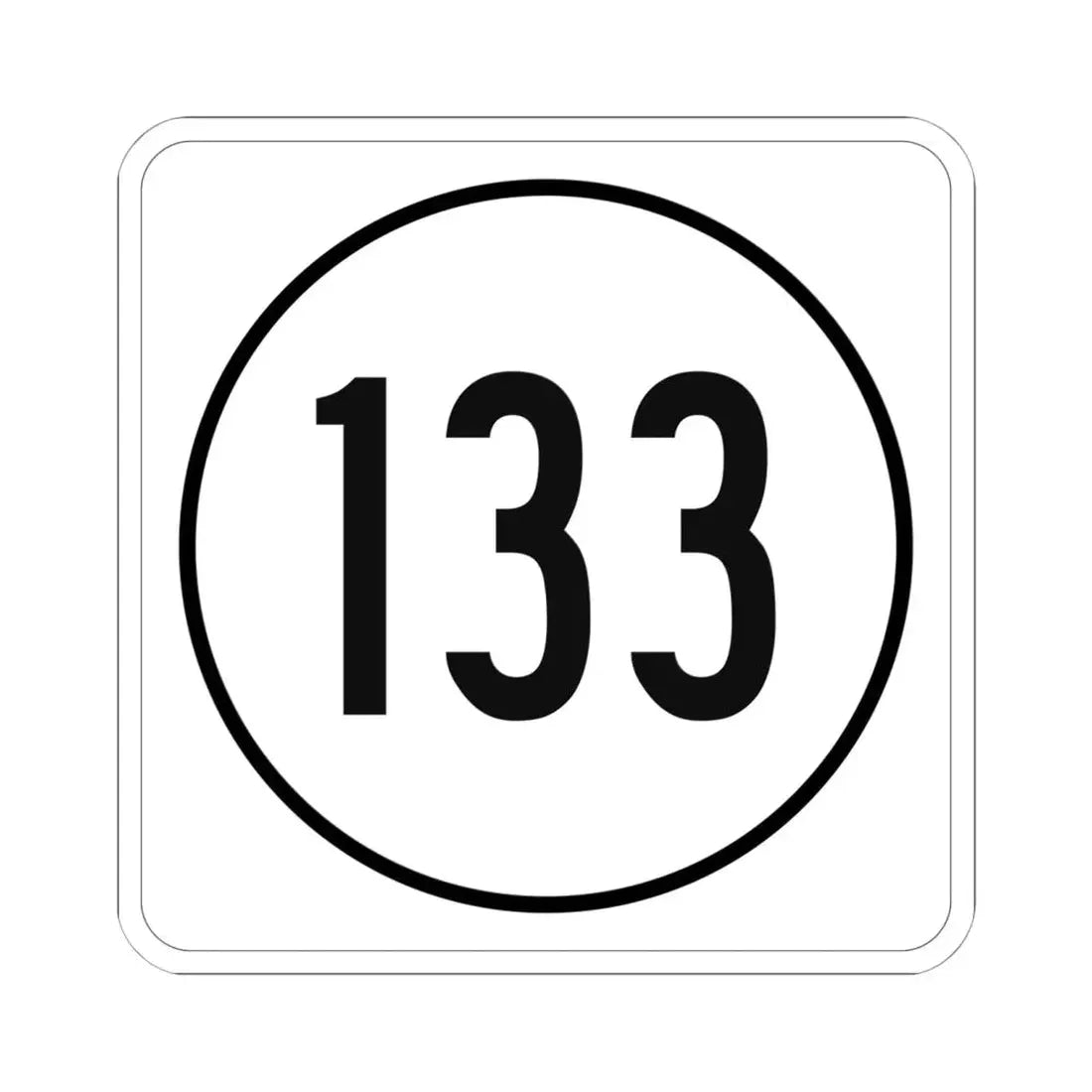 Iowa 133 1948 (Iowa) (Road Sign) STICKER Vinyl Kiss-Cut Decal 6 Inch White - The Sticker Space