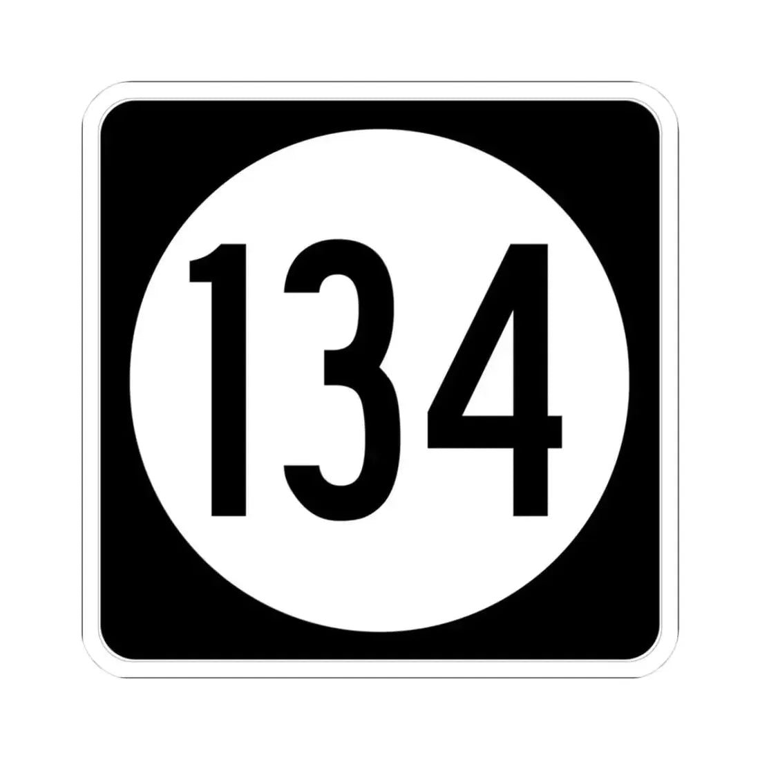 Iowa 134 (Iowa) (Road Sign) STICKER Vinyl Kiss-Cut Decal 3 Inch White - The Sticker Space