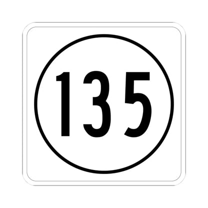 Iowa 135 1948 (Iowa) (Road Sign) STICKER Vinyl Kiss-Cut Decal 3 Inch White - The Sticker Space