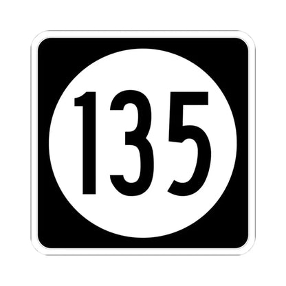 Iowa 135 (Iowa) (Road Sign) STICKER Vinyl Kiss-Cut Decal 3 Inch White - The Sticker Space