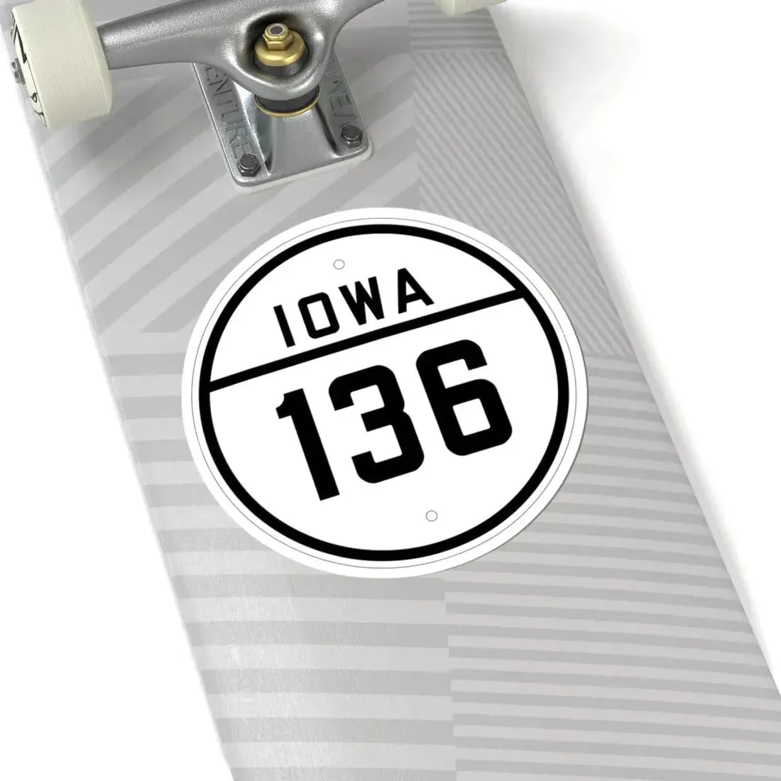 Iowa 136 1926 (Iowa) (Road Sign) STICKER Vinyl Kiss-Cut Decal - The Sticker Space