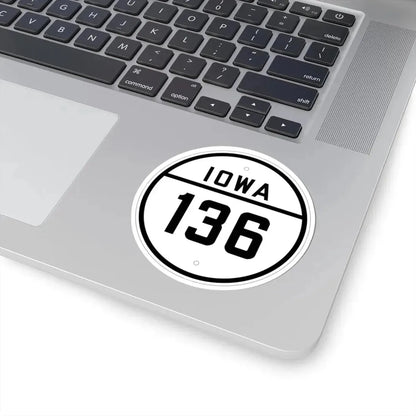 Iowa 136 1926 (Iowa) (Road Sign) STICKER Vinyl Kiss-Cut Decal - The Sticker Space