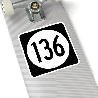Iowa 136 (Iowa) (Road Sign) STICKER Vinyl Kiss-Cut Decal - The Sticker Space