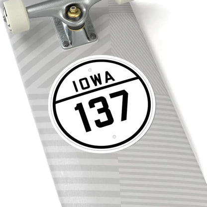 Iowa 137 1926 (Iowa) (Road Sign) STICKER Vinyl Kiss-Cut Decal - The Sticker Space