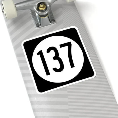 Iowa 137 (Iowa) (Road Sign) STICKER Vinyl Kiss-Cut Decal - The Sticker Space