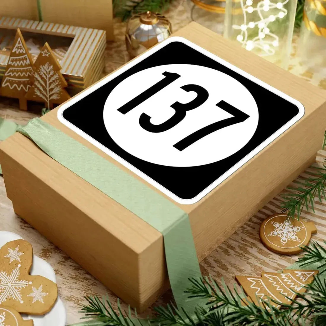 Iowa 137 (Iowa) (Road Sign) STICKER Vinyl Kiss-Cut Decal - The Sticker Space