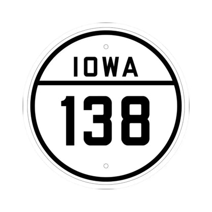 Iowa 138 1926 (Iowa) (Road Sign) STICKER Vinyl Kiss-Cut Decal 2 Inch White - The Sticker Space