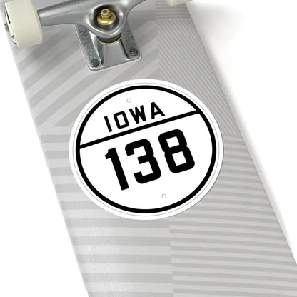 Iowa 138 1926 (Iowa) (Road Sign) STICKER Vinyl Kiss-Cut Decal - The Sticker Space
