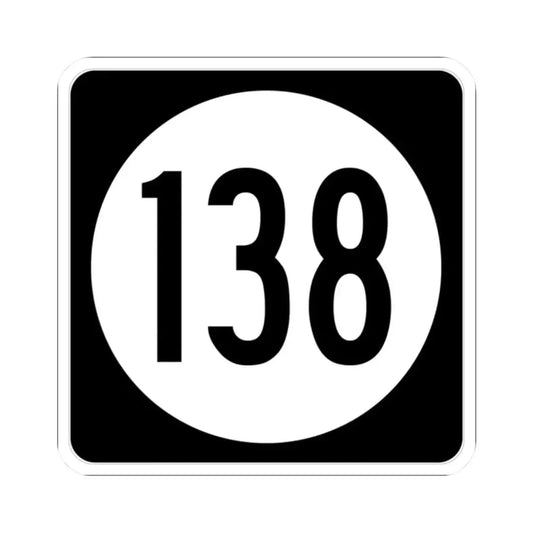 Iowa 138 (Iowa) (Road Sign) STICKER Vinyl Kiss-Cut Decal 2 Inch White - The Sticker Space