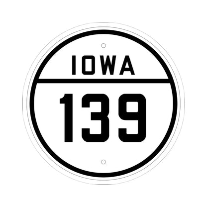 Iowa 139 1926 (Iowa) (Road Sign) STICKER Vinyl Kiss-Cut Decal 4 Inch White - The Sticker Space