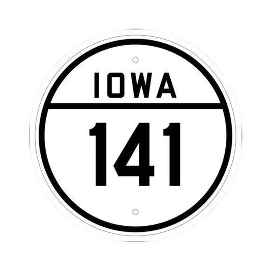 Iowa 141 1926 (Iowa) (Road Sign) STICKER Vinyl Kiss-Cut Decal 2 Inch White - The Sticker Space